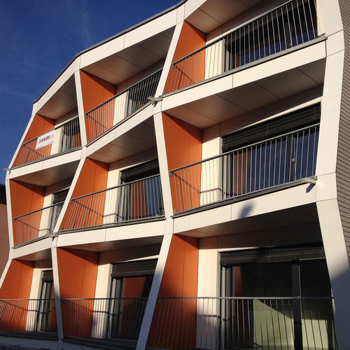 Revestimento para fachada ventilada - CELLON - UNUS KREUZLINGEN - Bruag Design Factory AG - em painéis / em HPL / liso