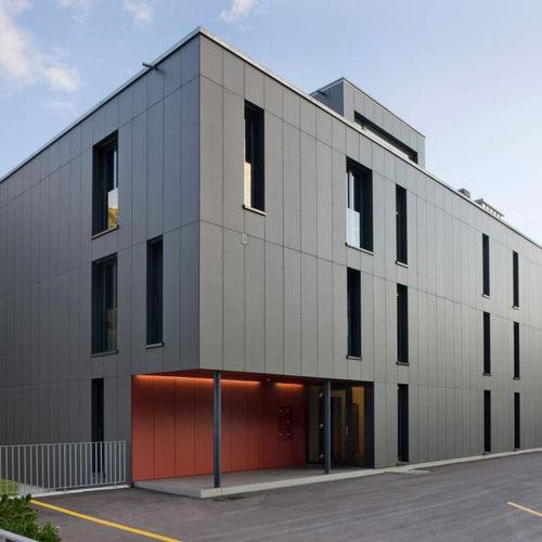 Revestimento para fachada ventilada - FORMBOARD TOP PINE - MULTI FAMILY HOUSE BITSCH - Bruag Design Factory AG - em painéis / em fibra de madeira / liso