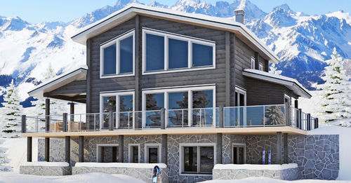Casa pré-fabricada - CHAMONIX B  - KONTIO - ecológica / contemporânea / com varanda