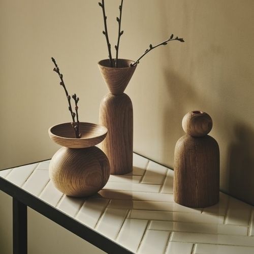 Vaso contemporâneo - Bowl  - Applicata - em carvalho / em madeira tingida / de mesa