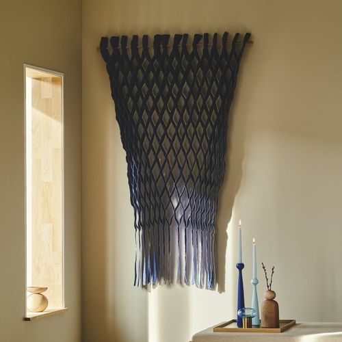 Tapeçaria contemporânea - Flow  - Applicata - quadriculada / de cor lisa / em algodão