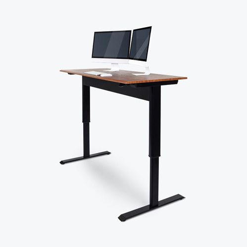 Mesa tipo "standing desk" - SPN - Luxor - de piso / contemporânea / em teca