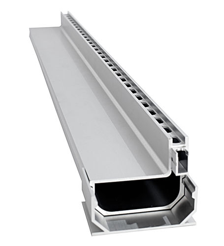 Calha de escoamento com fenda lateral - DRAIN-TECH  - Grigliati Baldassar S.r.l. - grelha em alumínio / para parque de estacionamento / para calhas pluviais