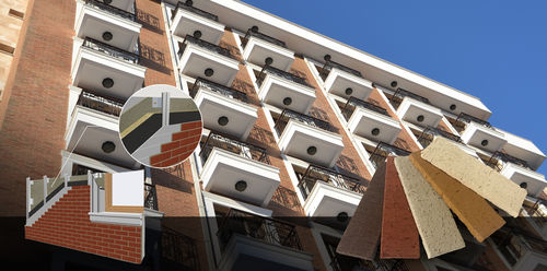 Placa de revestimento aparente em clínquer - CHANELLED GRC BRICK PANEL - Isiklar Building Materials Inc. - para ambiente externo / 3D / efeito de tijolo