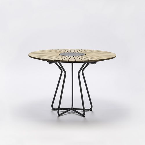 Mesa de jantar contemporânea - CIRCLE - Houe - em granito / em bambu / em aço revestido a pó