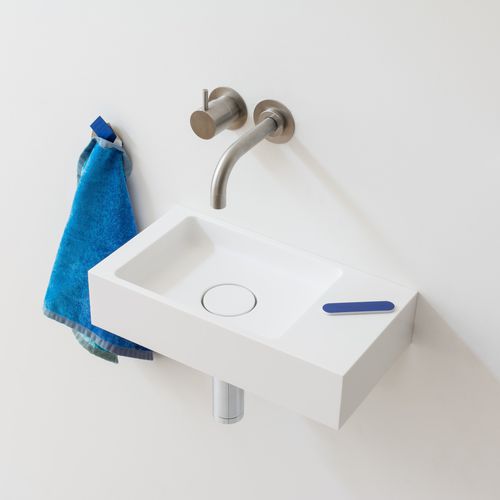 Lava-mãos suspenso - BASE - NotOnlyWhite - retangular / em Solid Surface