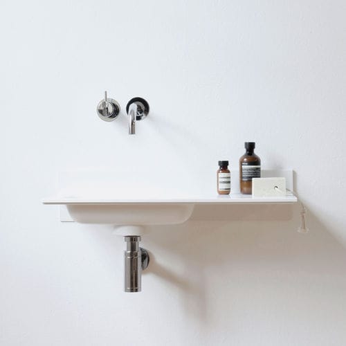 Lava-mãos suspenso - BLEND - NotOnlyWhite - retangular / em Solid Surface