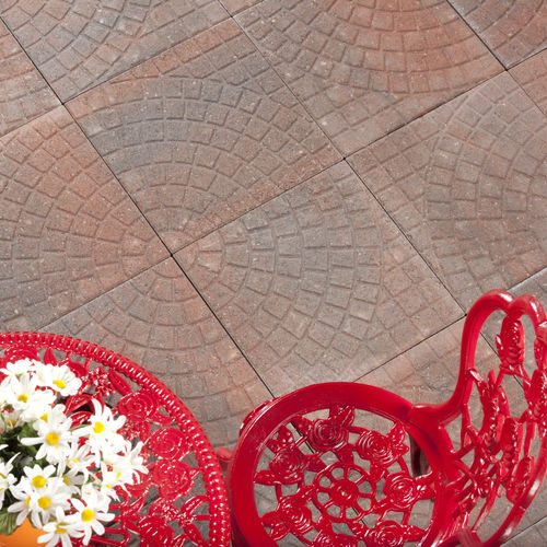 Placas de revestimento em concreto de alto desempenho - COBBLESTONE FAN - shaw brick - com relevo / para ambiente externo / de piso