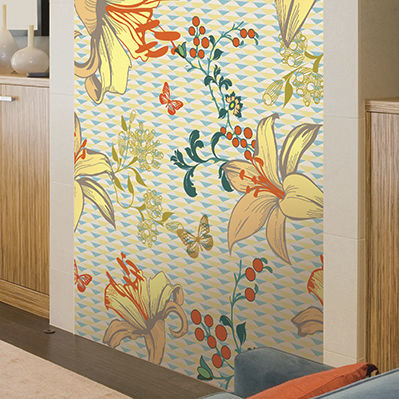 Piso laminado decorativo efeito de madeira - CUSTOM - Greenlam Europe - com motivos impressos / HPL / antirriscos