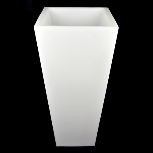 Floreira em polietileno rotomoldado - RAMSES - ROTOMOD DESIGN - com iluminação / contemporânea / branca