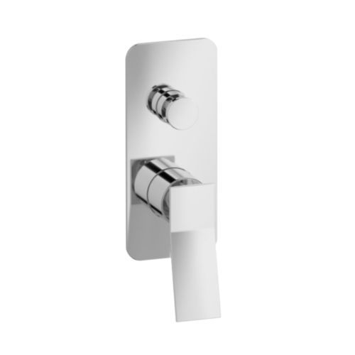 Misturador monocomando para box de banheiro - QUADRO 2 WAY - Aquademy - de parede / em latão cromado / para banheiro