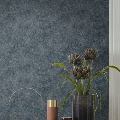 Papel de parede de estilo - ROYAL  - Eco - de cor lisa / azul