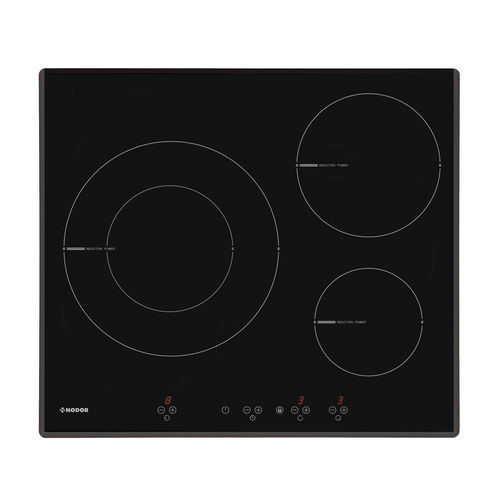 Cooktop de indução - I 2160 BK - Nodor - 3 bocas / de embutir / com painel touch