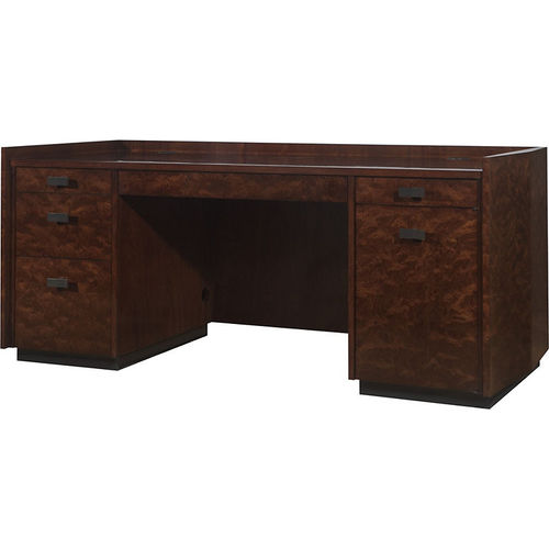 Mesa secretária Art Déco - NORMANDIE - Baker Furniture Co. - em madeira de lei / com compartimento de arrumação
