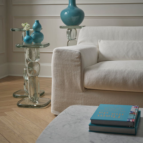 Mesa lateral contemporânea - SOSPIRI  - Baker Furniture Co. - em vidro de Murano / em mármore / em acrílico
