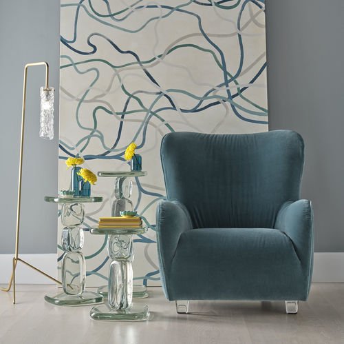 Luminária de piso - VOLARE  - Baker Furniture Co. - em bronze / em vidro de Murano / contemporânea
