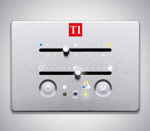 Interruptor dimmer com botão deslizante - 9010 - TEAM ITALIA - de embutir / duplo / em aço