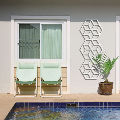 Treliça de jardim para parede verde - CUBE DOUBLE : 1300-14 - PALISSA DESIGN - em metal pintado