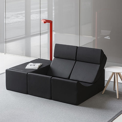 Sofá modular - MOON - LINA furniture - contemporâneo / em tecido / com encosto para cabeça