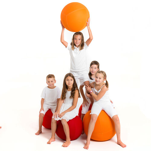 Puff de design Pop Art - THE BALL SINGLE - LINA furniture - em tecido / redondo / infantil