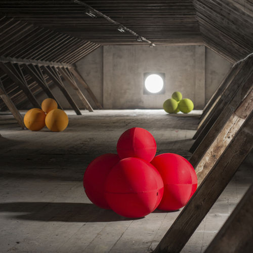 Puff de design original - THE BALL MODULAR - LINA furniture - em tecido / em poliéster / redondo