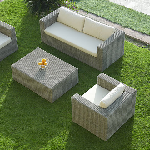 Sofá contemporâneo - KABANA - Rattan House - de jardim / multicores / em ratã