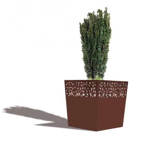 Floreira em aço - HANABA - URBAN-NT - quadrada / contemporânea / para espaço público