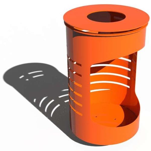 Suporte de saco de lixo público - MALBOSC - URBAN-NT - de piso / em chapa / antivandalismo