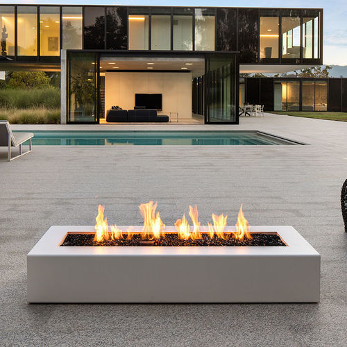 Braseiro de jardim a gás - PALOFORM - em concreto / em aço inoxidável / em aço Corten