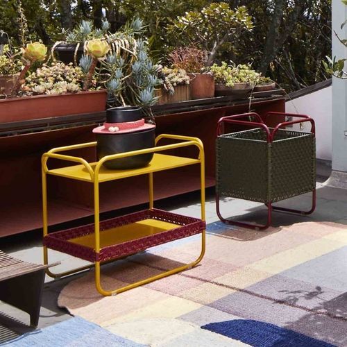 Mesa lateral contemporânea - DICHAS - Ames design - em aço galvanizado / em PVC / em corda