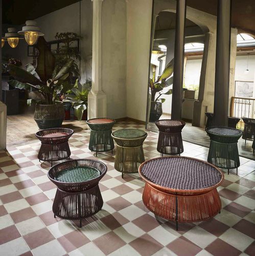 Mesa de centro contemporânea - CARIBE CHIC - Ames design - em mármore / em plástico reciclado / em PVC