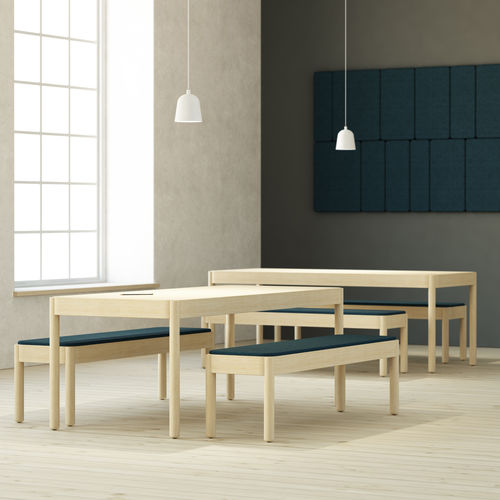 Conjunto de mesa e bancos contemporâneo - WAKUFURU - GLIMAKRA - em madeira / em MDF / para ambiente interno