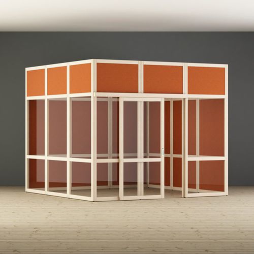 Divisória fixa - EUROPOROOM - GLIMAKRA - de correr / com vidro / em MDF