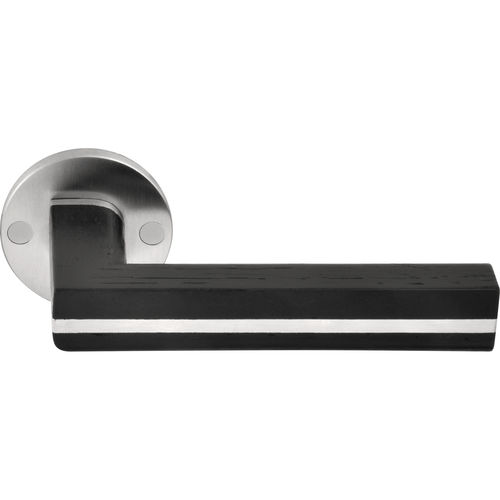 Maçaneta para porta - TWO PBL22/50 - Formani - em aço inoxidável / em carvalho / contemporânea