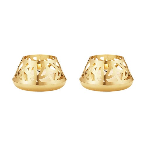 Castiçal em aço inoxidável - 10020156 - Georg Jensen - em ouro
