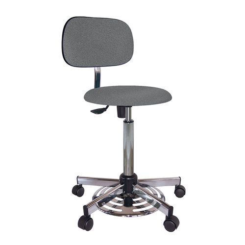 Banqueta de trabalho contemporânea - GINKGO ECO - Navailles - em PVC / com base em aço cromado / com pé central