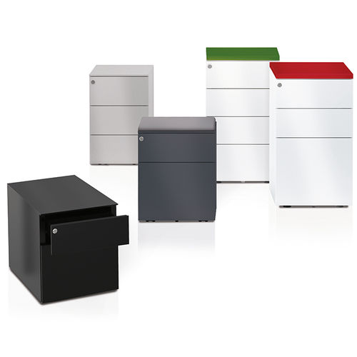 Módulo de gavetas para escritório metálico - Eol - com 3 gavetas / com 2 gavetas / com 4 gavetas