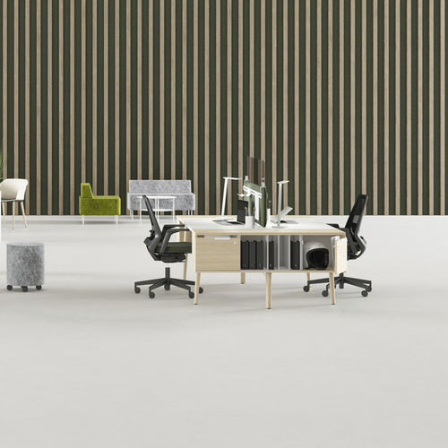 Mesa executiva - ROBIN - Eol - de piso / individual / de design escandinavo