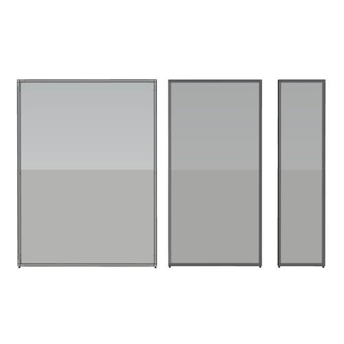 Divisória de ambiente em alumínio - SILVER LINE - Movidos srl - em policarbonato / da linha comercial / modular