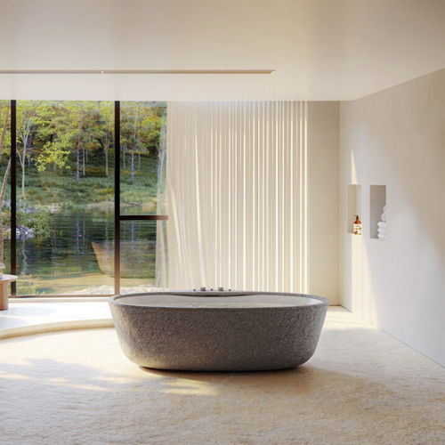 Banheira oval - PEARL - KREOO - freestanding / para residência / de resina