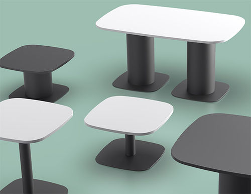 Mesa de jantar contemporânea - CUMULUS - Pineapple - em aglomerado / em laminado de alta pressão / em PVC