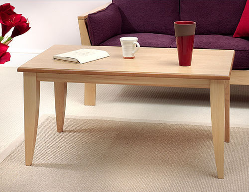 Mesa de centro contemporânea - STYLUS - Pineapple - em laminado / com base em faia / retangular