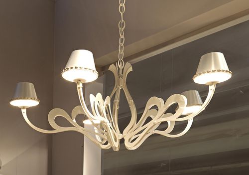Lustre clássico - ORIONE - Corte Zari - em aço / em ferro / em tecido