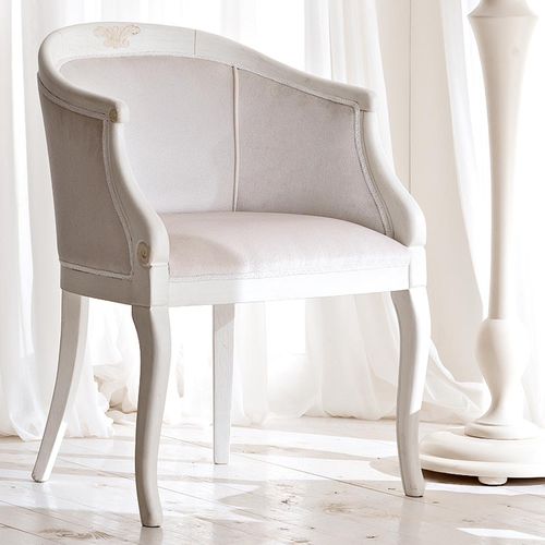 Cadeira de estilo - CLARA - Corte Zari - para ambiente interno / em tecido / em couro