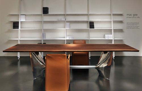 Mesa contemporânea - FRATINO - Baleri Italia - em mármore / em teca / em MDF