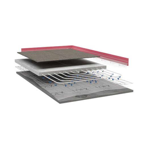 Piso aquecido a água quente - HOME X14-X17 - LOEX - da linha comercial / com isolamento acústico