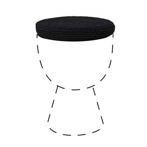 Almofada para cadeira - CROCHET - Pols Potten - redonda / de cor lisa / em algodão