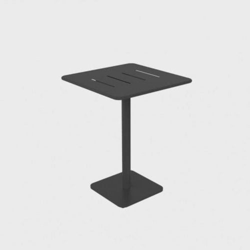 Mesa alta contemporânea - VEGA - Maiori - em alumínio / quadrada / reciclável