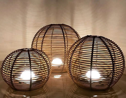 Luminária suspensa - PAILLOTE SPHERE - Maiori - em fibra sintética / contemporânea / solar