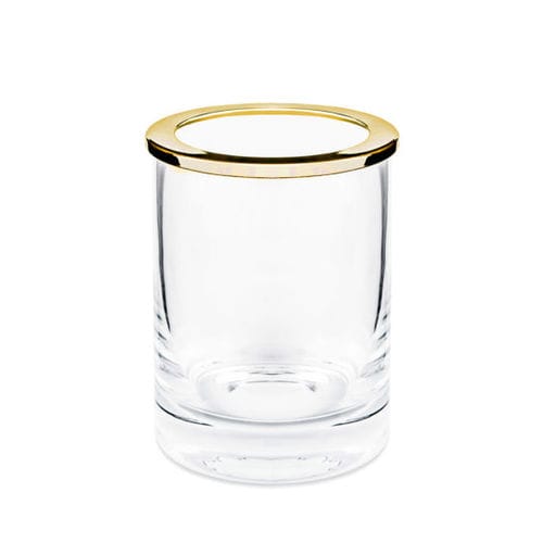 Caixa organizadora em cristal - BRASS GOLD PLATED - Klomfar GmbH - para banheiro